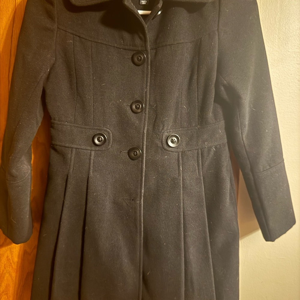 George Black Pea Coat girls size 7/8 like new